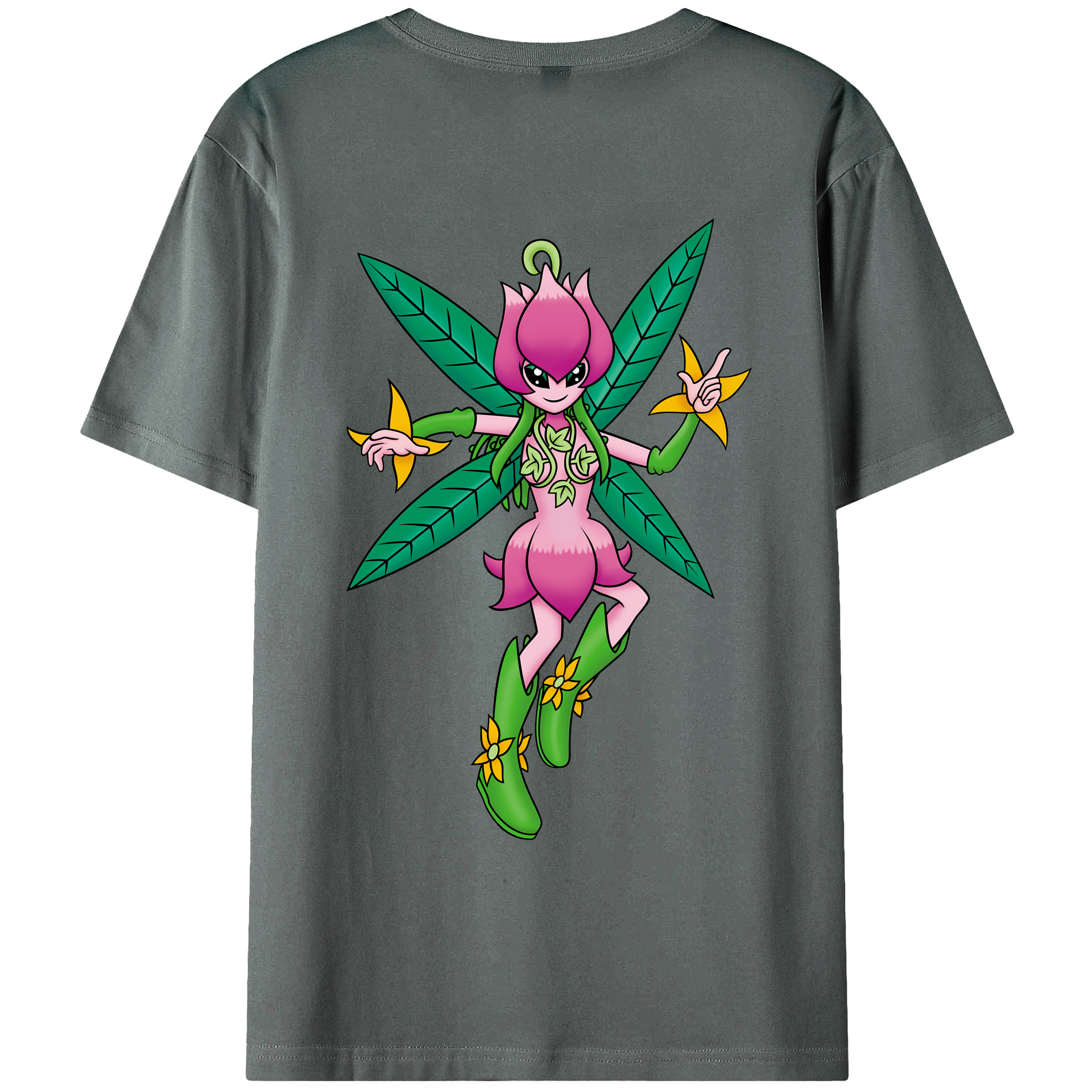（画像用） Digimon デジタルモンスター/デジモン 綿100％ メンズ半袖Tシャツ（バックプリント） 通気性